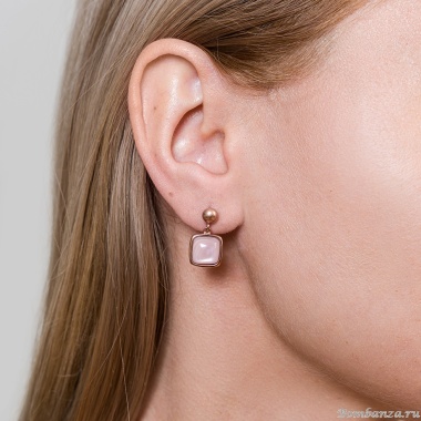 Серьги Fiore Luna, Куб SHELL ROSE